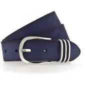 Tamaris Leren Riem Classic Velours Belt W120 Velvet Blue Blauw