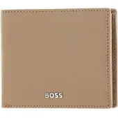 HUGO BOSS Leren Portemonnee Classic Grained Wallet Camel Lichtbruin