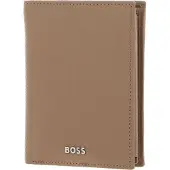 HUGO BOSS Leren Portemonnee Classic Grained Wallet Camel Lichtbruin