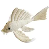 CeramicNature hondenknuffel Longfin 30 x 18 x 15 cm pluche wit