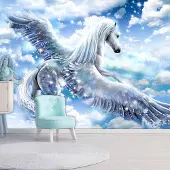 Karo-art Fotobehang - Pegasus ( Blauw )