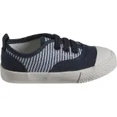 Vertbaudet Gestreepte babysneakers van canvas met elastische veters blauw, gestreept