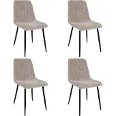 SEM Kick - Eetkamerstoel - Modern en comfortabel - Champagne (set van 4)