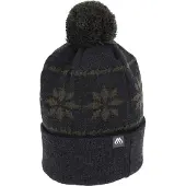 Mikado Beanie Winter Muts – Warme Vis Muts met Pompon – Grijs Groen