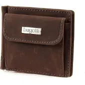 Bugatti Leren Portemonnee Hunter Dollarclip 8CC Metal Logo Brown Bruine