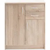 Die Möbelfundgrube Commode Ultima 74x35x86cm met 2 deuren & 2 lades - sonoma eik