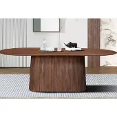 Rousseau Tafel 'miguel' 230 cm ovaal mango hout licht