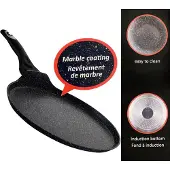 Cheffinger Crêpe- en Pannenkoekenpan - 32cm - Zwart - Inductie - Pizza Pan