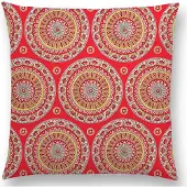 Cusco Mandala kussenhoes Red Sun – DUBBELZIJDIG BEDRUKT - Soft Touch – 45x45 cm