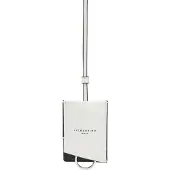 Liebeskind berlin Leren Sleutelhanger Chudy Paper Touch Crinkle Keyholder Arctic Wit