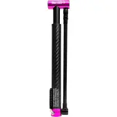 Muc-Off AirMach Carbon - Fietspomp - Koolstofvezel - Zwart - Compact - Presta en Schrader ventielen - Inclusief montagebeugel