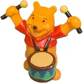 BULLYLAND Winnie de pooh met trommel - 6cm speelfiguurtje