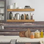 Crearreda Muursticker Backsplash Wood Strips 45x180cm Pvc Bruin