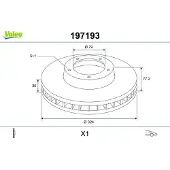 Valeo 197193 Remschijf