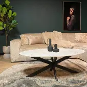 Starfurn Salontafel Faye Ovaal Wit Marmer