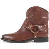 Bronx leren bikerboots cognac female | Maat: 37