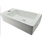Boss & Wessing Bws mini fontein keramisch blong links 36x18x9 cm wit