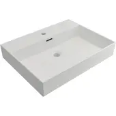 Plieger Wastafel Kansas Mat Wit 1 Kraangat 60x45x12 cm