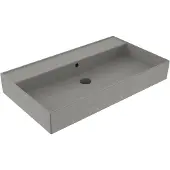 Sanilux Wastafel edge keramiek 80 0 kraangaten warm beton