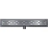 Wiesbaden Douchegoot met flens en rooster 100 x 7 cm gunmetal