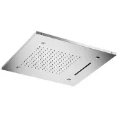Hotbath Mate M146 inbouw hoofddouche 50cm vierkant met verlichting geborsteld nikkel