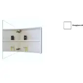 Sanicare Spiegelkast qlassics 60 cm 1 deur hoogglans wit links
