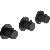 Hotbath Thermostatische douchekraan cobberxinbouw met 2 stopkranen mat zwart