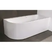 Luca Half Vrijstaand Hoekbad Rechts Sanitair Primo Acryl 180x80x60 cm Glans Wit (inclusief afvoer en sifon)