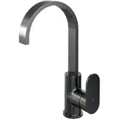 Brauer Gunmetal Edition ColdStart wastafelkraan met draaibare platte uitloop model C gunmetal geborsteld PVD