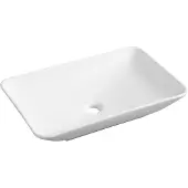 Wiesbaden Karé waskom rechthoekig 58 x 36 x 11,5 cm keramiek mat wit