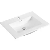 Sanilux Wastafel Classic 60x47x2,5 cm Keramiek Wit (met kraangat)