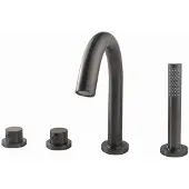 Boss & Wessing Badrandthermostaat bws 4-gats afbouwset gunmetal