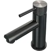 Brauer Gunmetal carving Wastafelmengkraan opbouw - laag - model a - PVD - geborsteld gunmetal 5-GM-001-HD6