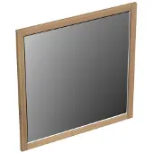 Forzalaqua Spiegel Gela 80x2x80 Cm Vierkant Eiken Oyster