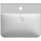 Sapho Wastafel semi inbouw sott aqua rechthoekig 59x49x15 cm keramiek wit