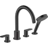 Hansgrohe Badrandmengkraan vernis blend 4-gats mat zwart