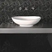 Boss & Wessing Waskom opbouw crosstone solid surface 61x36x17 cm mat wit