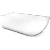 Luca Ligbad Sanitair Primo Hoekbad 180x80x60 cm Rechts Afgerond Wit