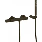 Tres Douchemengkraan Study Exclusive Rond 29 cm met Staafhanddouche Zwart Brons