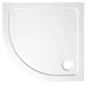 Sapho Douchebak Gegoten Marmer Aqualine 90x90x3 cm Kwartrond Wit