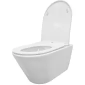 Boss & Wessing Wandcloset bws tia softclose rimless met toiletzitting glans wit