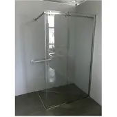 Plieger Panorama Walk-in Schuifdeur 2-delig 120x195cm 8mm Rechts RVS