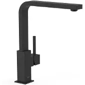 Tres Keukenkraan cocina vierkant uitloop 22 cm mat zwart