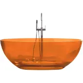 Best design Vrijstaand ligbad 170x78x56 cm resin transparant oranje