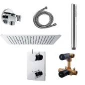 Wiesbaden inbouw regendouche set 05 caral square chroom