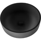 Boss & Wessing Waskom bws veroni 13x40x40 cm hoog rond solid surface zwart