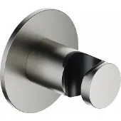Hotbath Ace AC514 Wandsteun - Geborsteld Nikkel - Wandkraanhouder - Messing - Kranen, Douchekranen, Douchekophouders & Uitlaten - 8720847721952 - Kranen, Douchekranen, Douchekophouders & uitlaten
