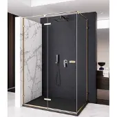 Lacus Zijwand S. Pietro 90x200 cm Aluminium Profiel Goud