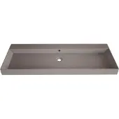 Gliss Design Wastafel Lako 120 cm Zonder Kraangat Mat Leigrijs