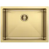 Sapho Inbouw wastafel zenith 60x45 cm rvs goud pvd